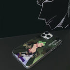 Coque de téléphone Luffy/Zoro en silicone antichoc pour iPhone