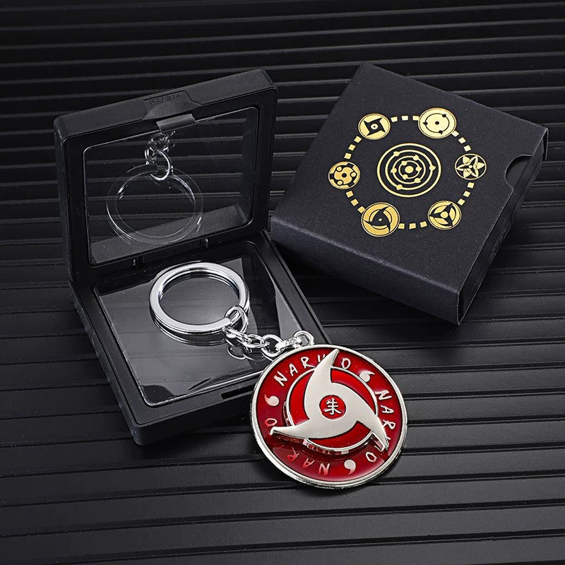 Porte-clés rotatif Sharingan Naruto - Jouet Fidget Spinner Uchiha Anime