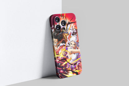 Luffy & Yamato Together Against The Storm | One Piece 3D Printed Anime Phone Case