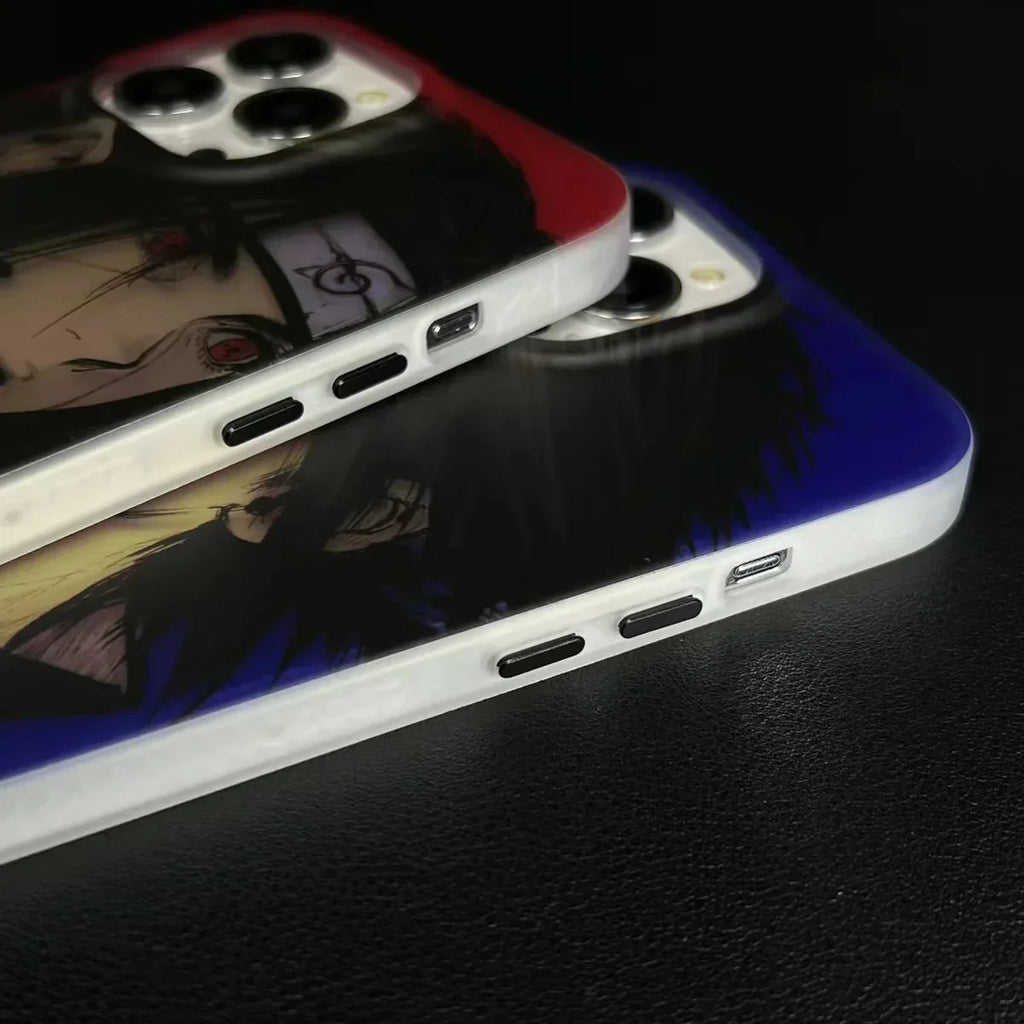 Sasuke/Itachi Coque de téléphone anti-collision en silicone tendance raffiné Apple