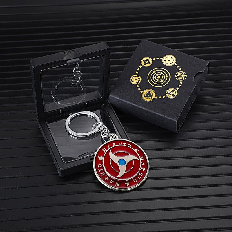 Porte-clés rotatif Sharingan Naruto - Jouet Fidget Spinner Uchiha Anime