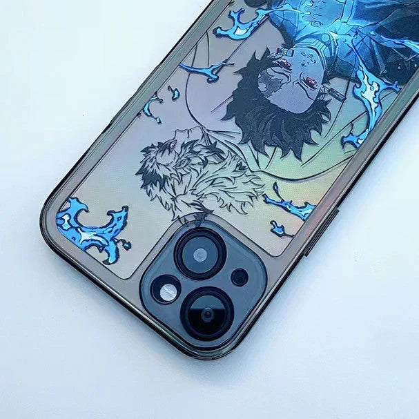 Coque de téléphone anti-collision en silicone exquise tendance Tanjirou/Zenitsu Apple