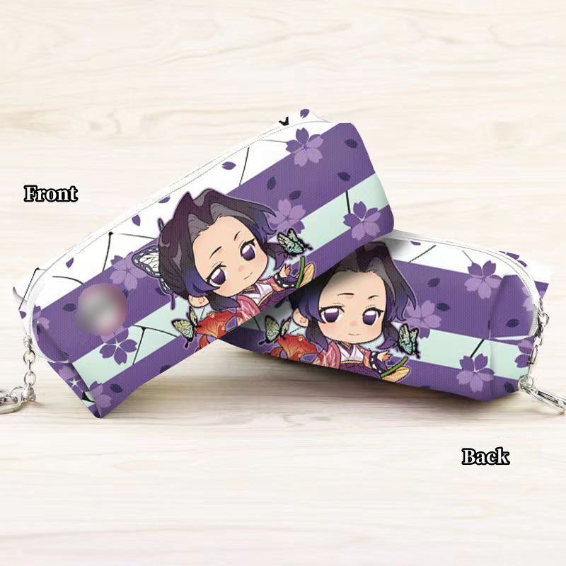 Tanjirou/Nezuko exquise trousse multi-fonctionnelle avec compartiments astucieux et motifs originaux