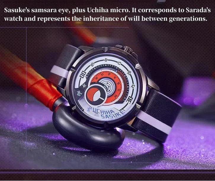 Montre Boruto/Sasuke/Sarada Montre étanche à trois degrés Montre Sharingan