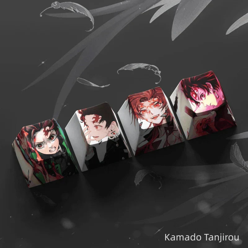 Capuchon de clavier mécanique créatif transparent Nezuko/Tanjirou/Tokitou Muichirou mignon