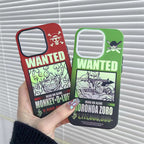 Coque de téléphone en silicone anti-choc tendance exquise Luffy/Zoro pour iPhone