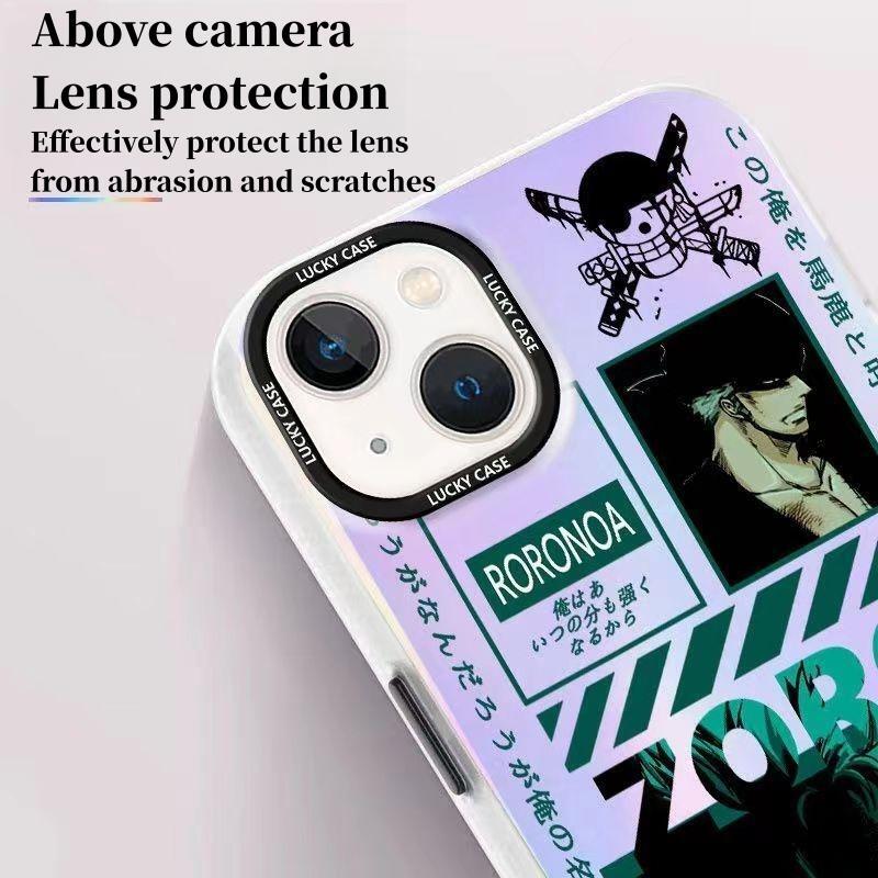 Coque de téléphone Luffy/Zoro/Shanks en silicone antichoc pour iPhone