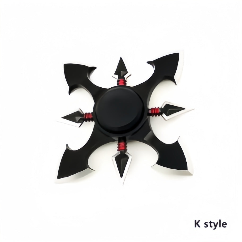 Figurine Sharingan avec hand spinner en métal pour soulager le stress