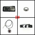 Sasuke1:1 métal kunaishuriken bague bandeau collier costume