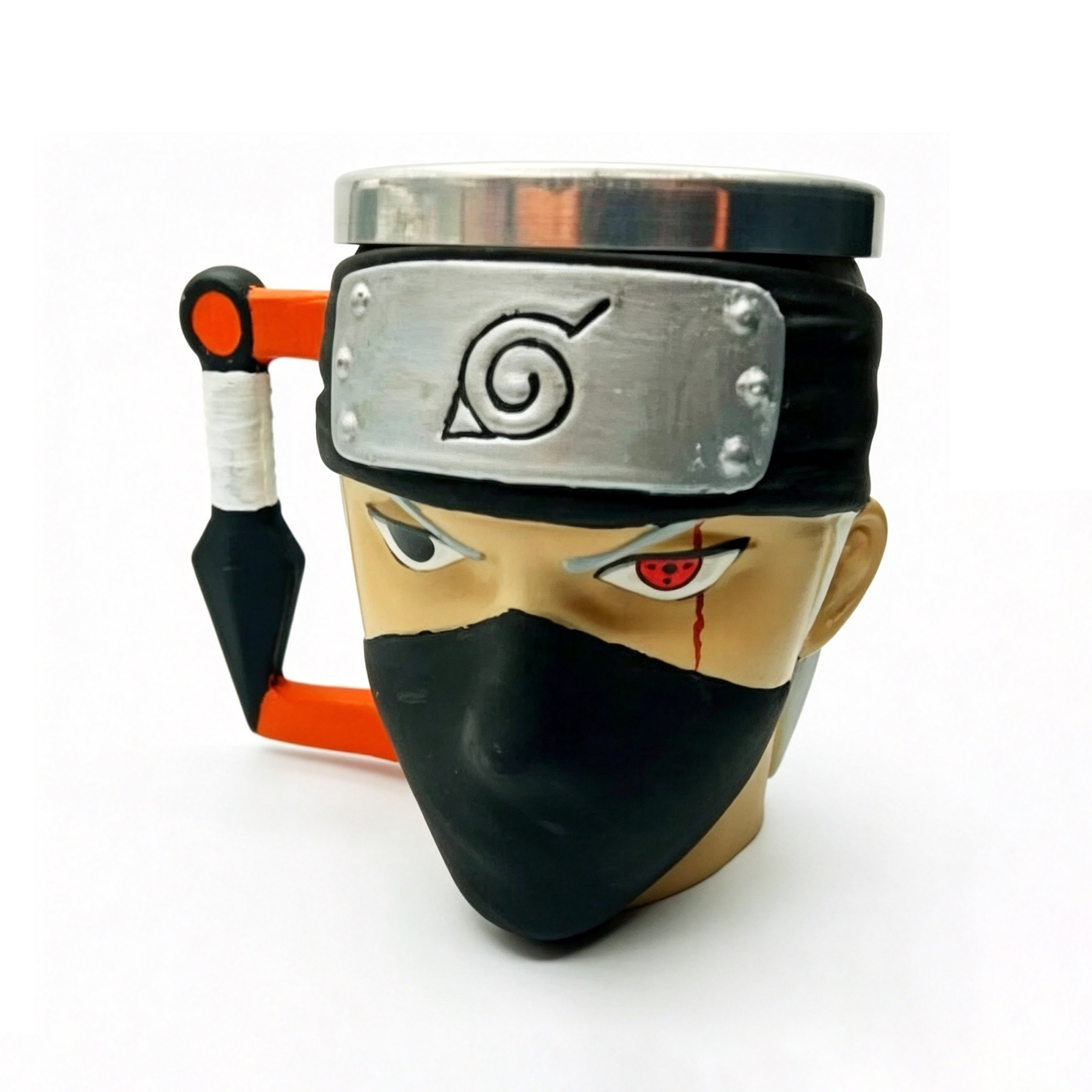 Naruto Shippuden Character 3D Sculpted Mug, Stainless Steel Lined Anime Coffee Cup, Collectible Anime Drinkware for Fan