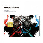 Autocollants de carte bancaire Luffy/Zoro épaissis avec gommage cristal personnalisés