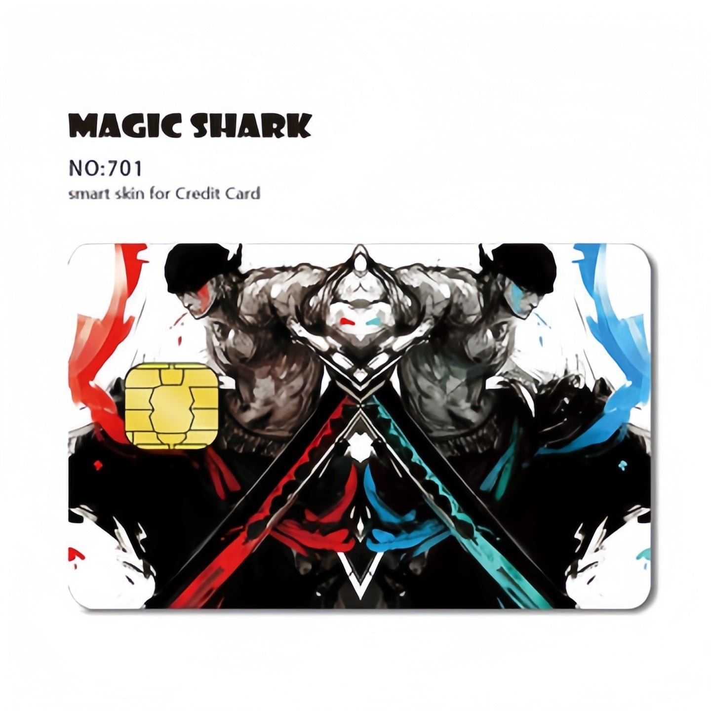 Autocollants de carte bancaire Luffy/Zoro épaissis avec gommage cristal personnalisés