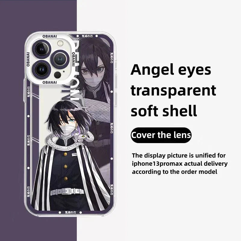 Coque de téléphone antichoc en silicone raffinée tendance Apple pour iPhone, Android Tanjirou/Nezuko