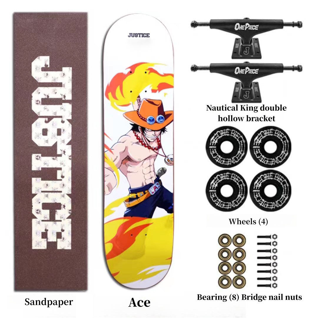 Skateboard professionnel Luffy/Zoro à motif fin (Taille: 80CM×20CM)