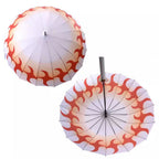Demon Slayer Tanjiro Zenitsu Shinobu Katana Sword Handle Umbrella, Anime Pattern Windproof Straight Rain Sun Umbrella