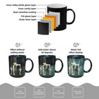 Tasse en céramique Luffy/Zoro thermoréactive changeant de couleur