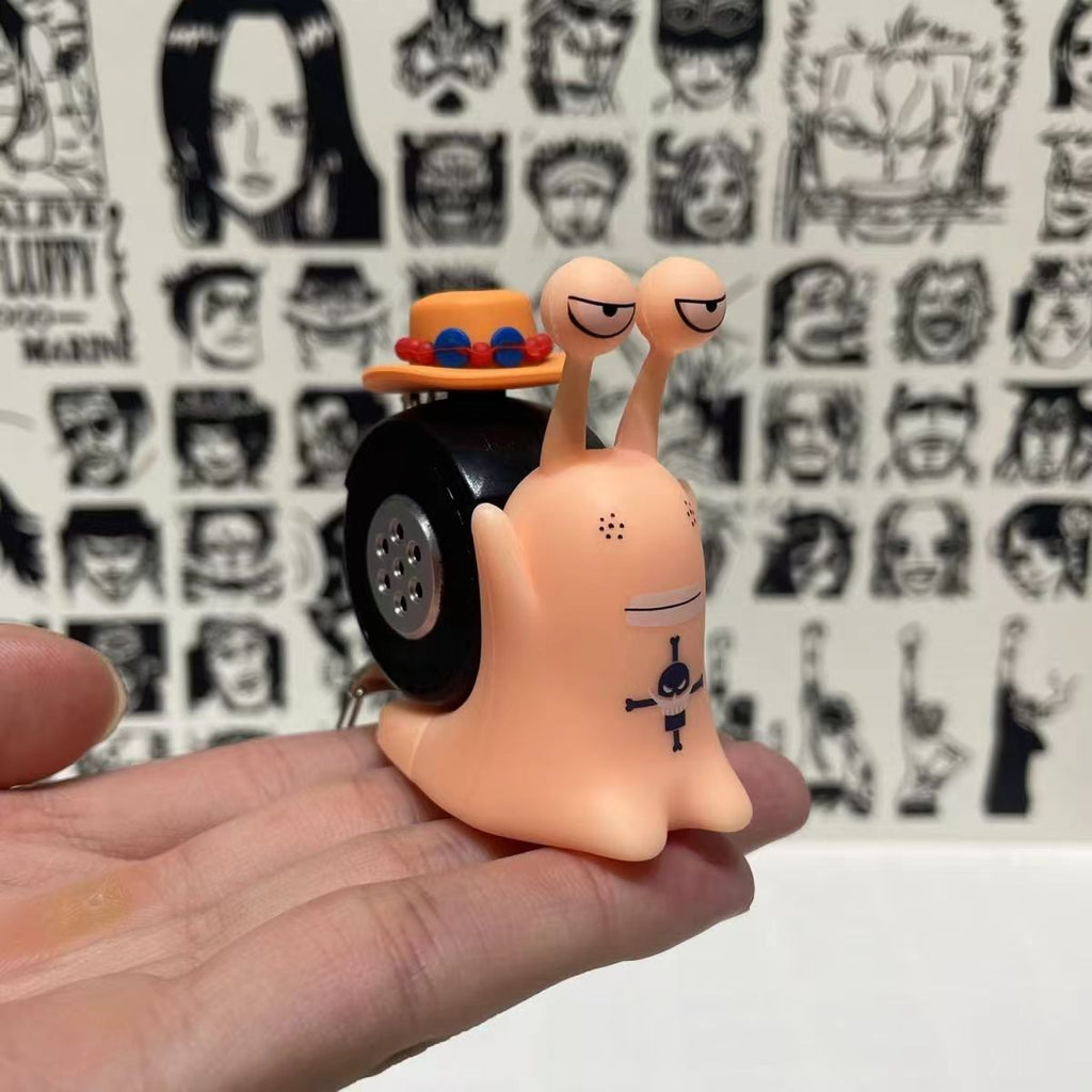 Porte-clés jouet sonore Den Den Mushi Luffy/Ace/Sabo, rétention sonore exclusive, plaisir d'accompagner