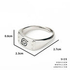 Wood leaf handmade sterling silver logo ring