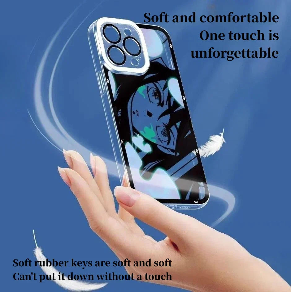 Coque de téléphone antichoc en silicone tendance exquise Tanjirou/Mitsuri/Muichirou Apple