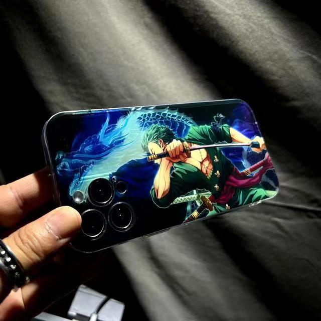 Coque de téléphone Luffy/Zoro en silicone antichoc pour iPhone