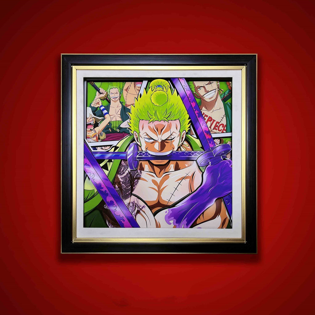 Luffy/Ace/Zoro dessin 3D de bande dessinée artisanale