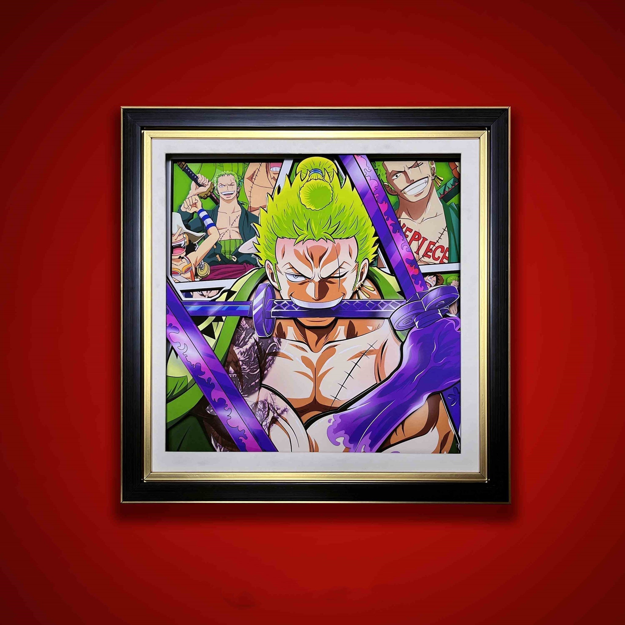 Luffy/Ace/Zoro dessin 3D de bande dessinée artisanale