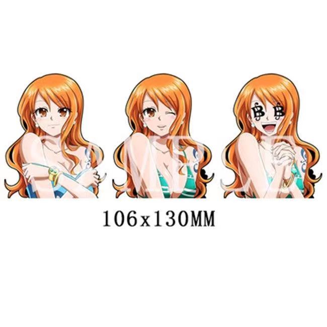 Autocollants 3D dégradés Luffy/Zoro/Nami
