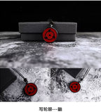 Ensemble de pendentifs collier Sharingan en bois de santal naturel sculpté à la main
