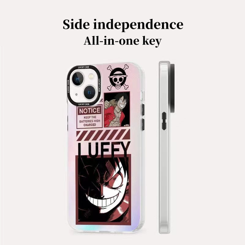 Coque de téléphone Luffy/Zoro/Shanks en silicone antichoc pour iPhone