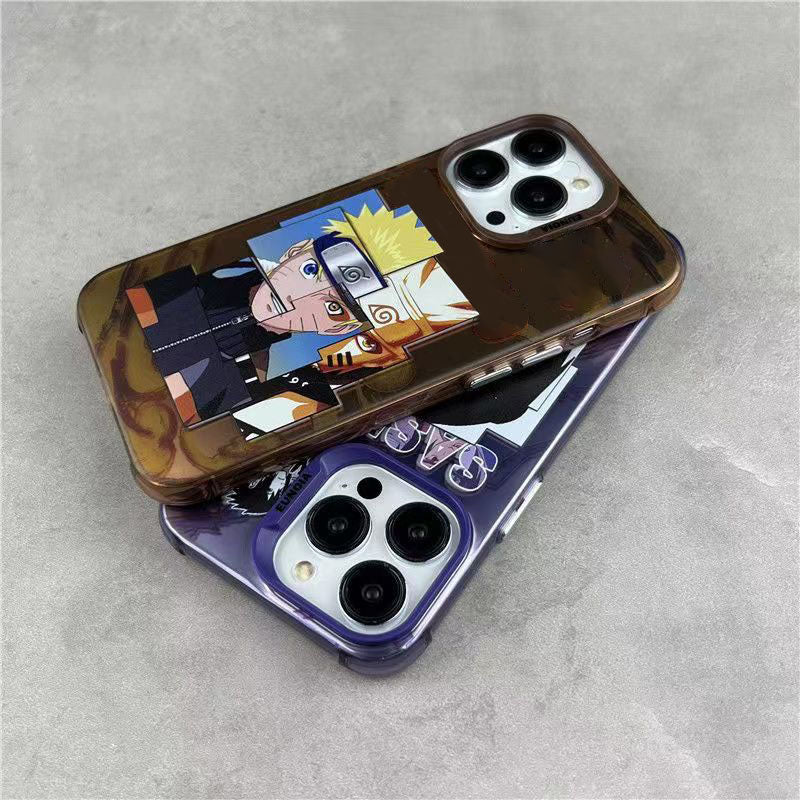 Coque de téléphone anti-collision en silicone tendance exquise Sasuke/Uzumaki Apple