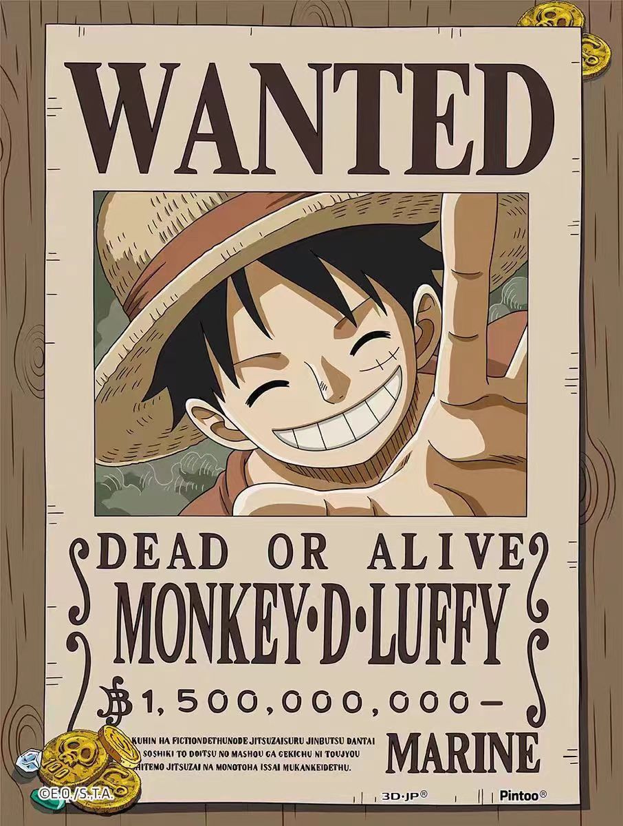 Luffy Personnage Prime Petit Puzzle Cadre Photo Décoration