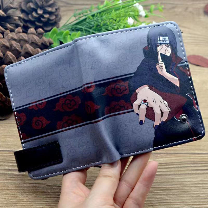 Portefeuille en cuir exquis Sasuke/Itachi/Kakashi avec design grande capacité et excellente qualité