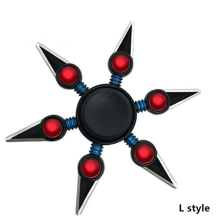 Figurine Sharingan avec hand spinner en métal pour soulager le stress