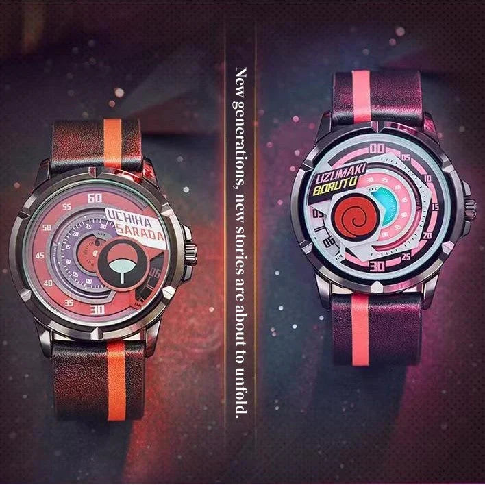 Montre Boruto/Sasuke/Sarada Montre étanche à trois degrés Montre Sharingan