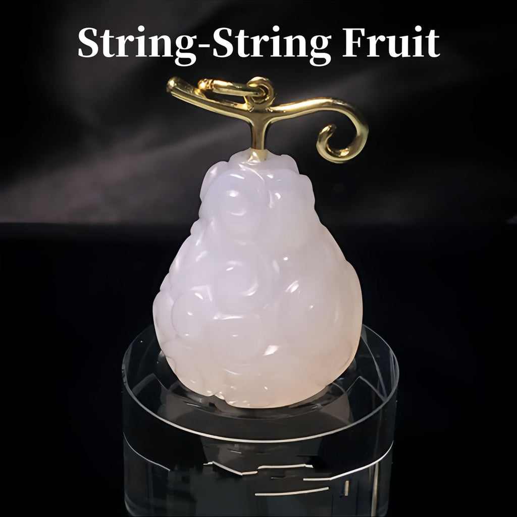 Ensemble collier et pendentif en agate naturelle faits à la main Luffy Fruit du démon