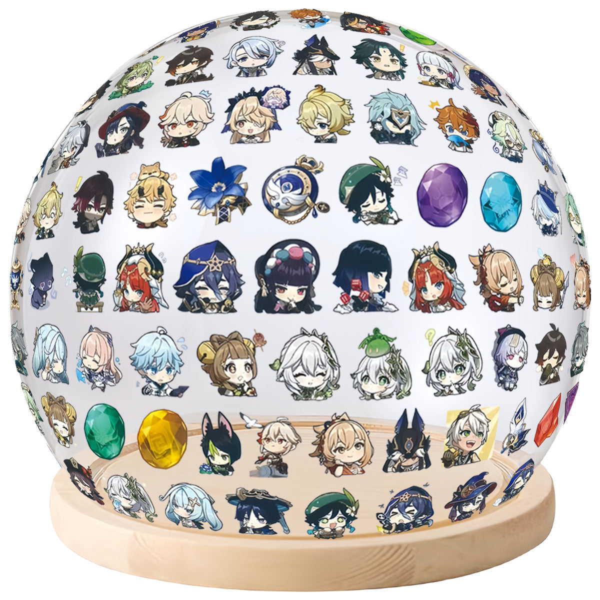 Luffy / Tanjirou DIY Handmade Acrylic Spherical Night Light