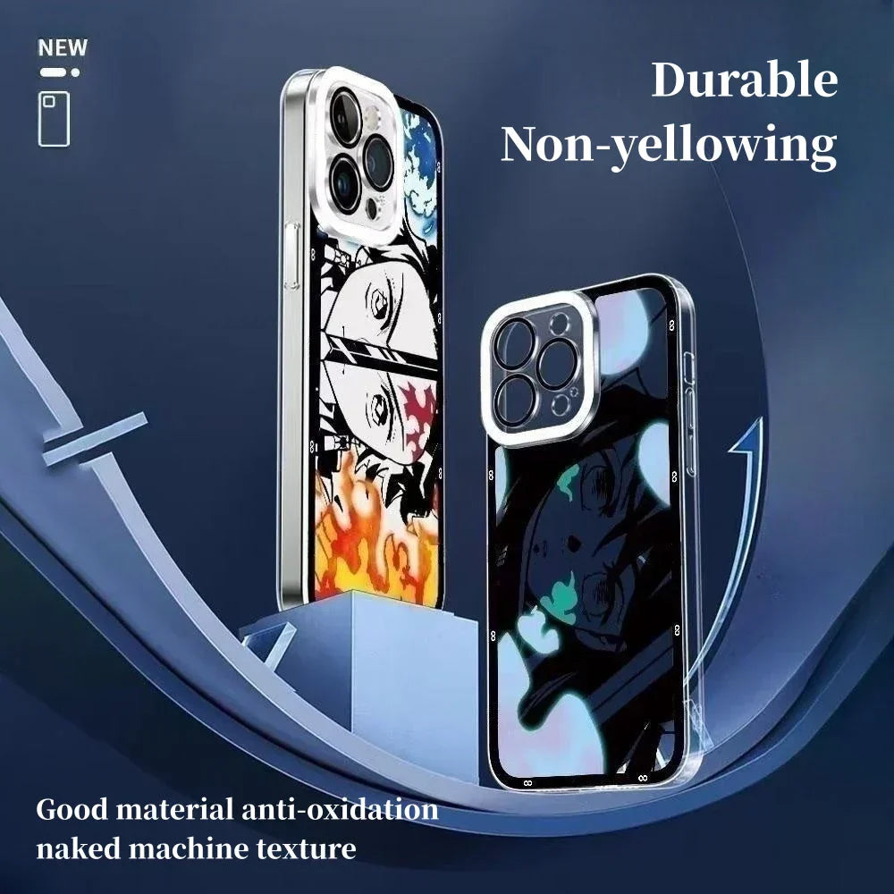 Coque de téléphone antichoc en silicone tendance exquise Tanjirou/Mitsuri/Muichirou Apple