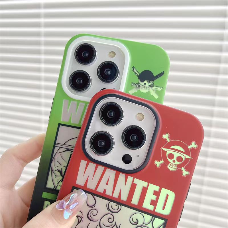 Coque de téléphone en silicone anti-choc tendance exquise Luffy/Zoro pour iPhone