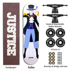 Skateboard professionnel Luffy/Zoro à motif fin (Taille: 80CM×20CM)