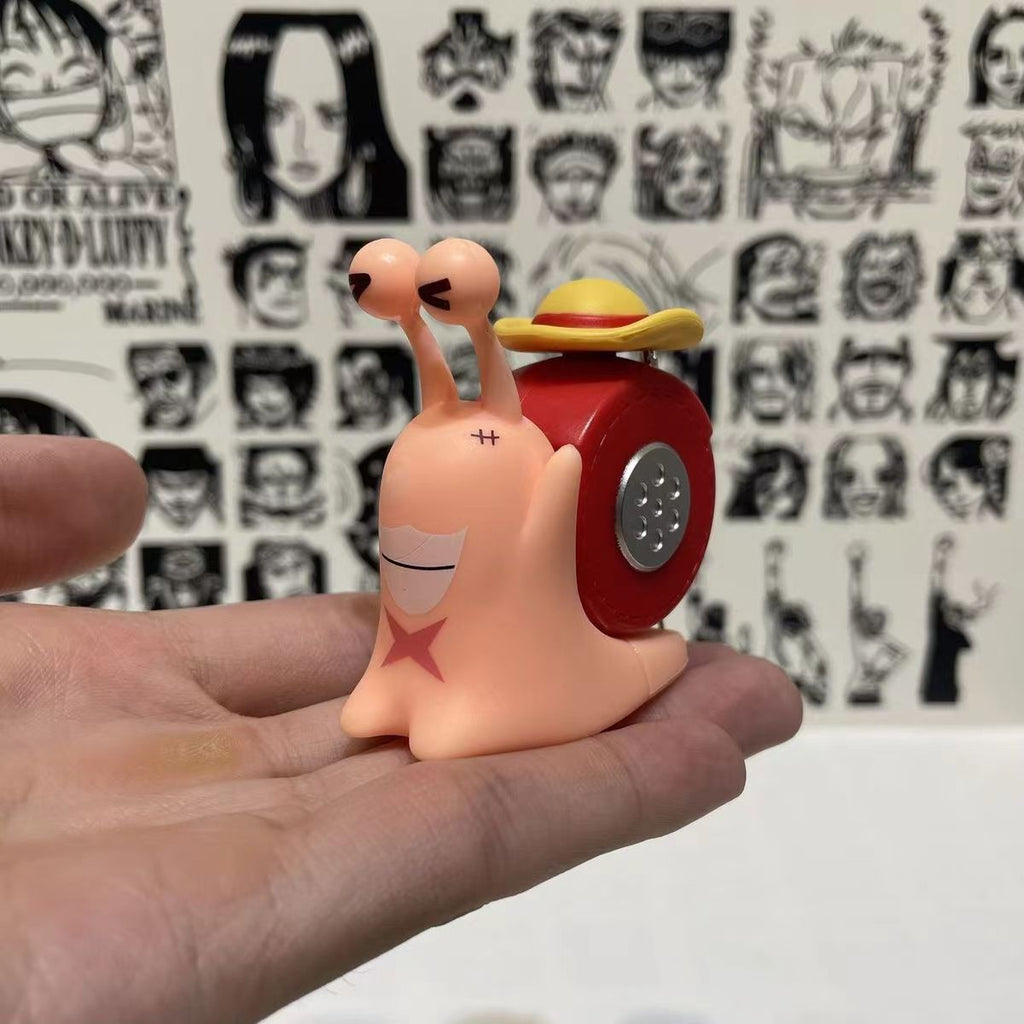 Porte-clés jouet sonore Den Den Mushi Luffy/Ace/Sabo, rétention sonore exclusive, plaisir d'accompagner
