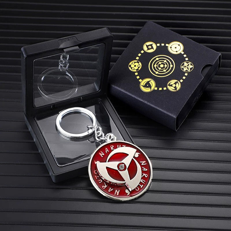 Porte-clés rotatif Sharingan Naruto - Jouet Fidget Spinner Uchiha Anime