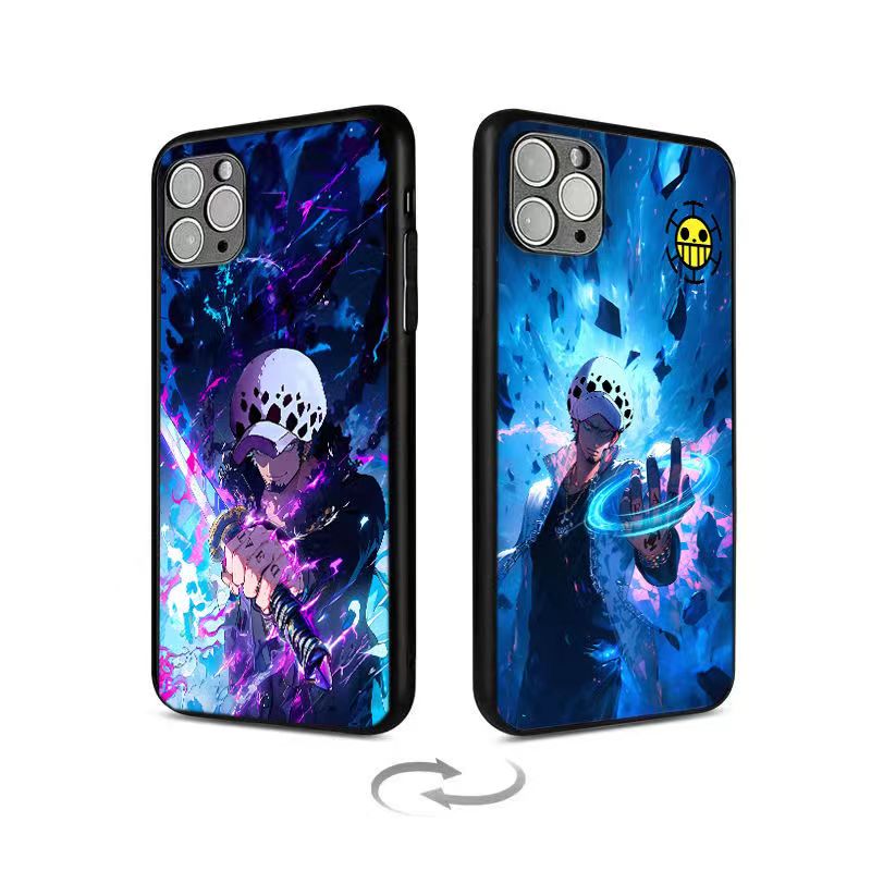 Coque de téléphone Luffy/Zoro/Ace 3D antichoc en silicone pour iPhone