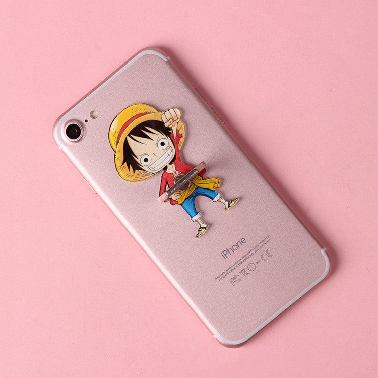 Support de téléphone autocollant à l'effigie des personnages Luffy/Chopper/Sanji