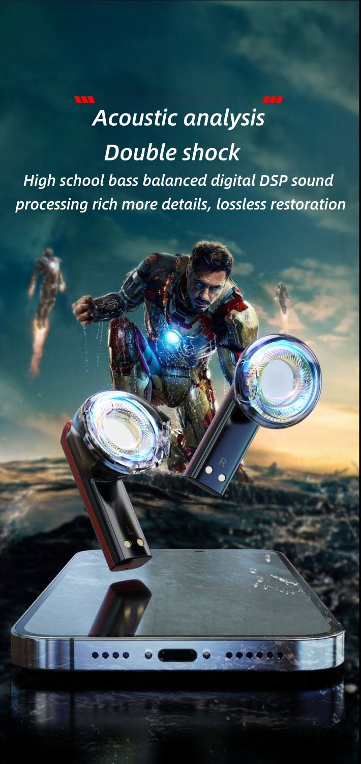 Écouteurs sans fil Marvel Iron Man Captain America, Casque Bluetooth Marvel avec étui de recharge
