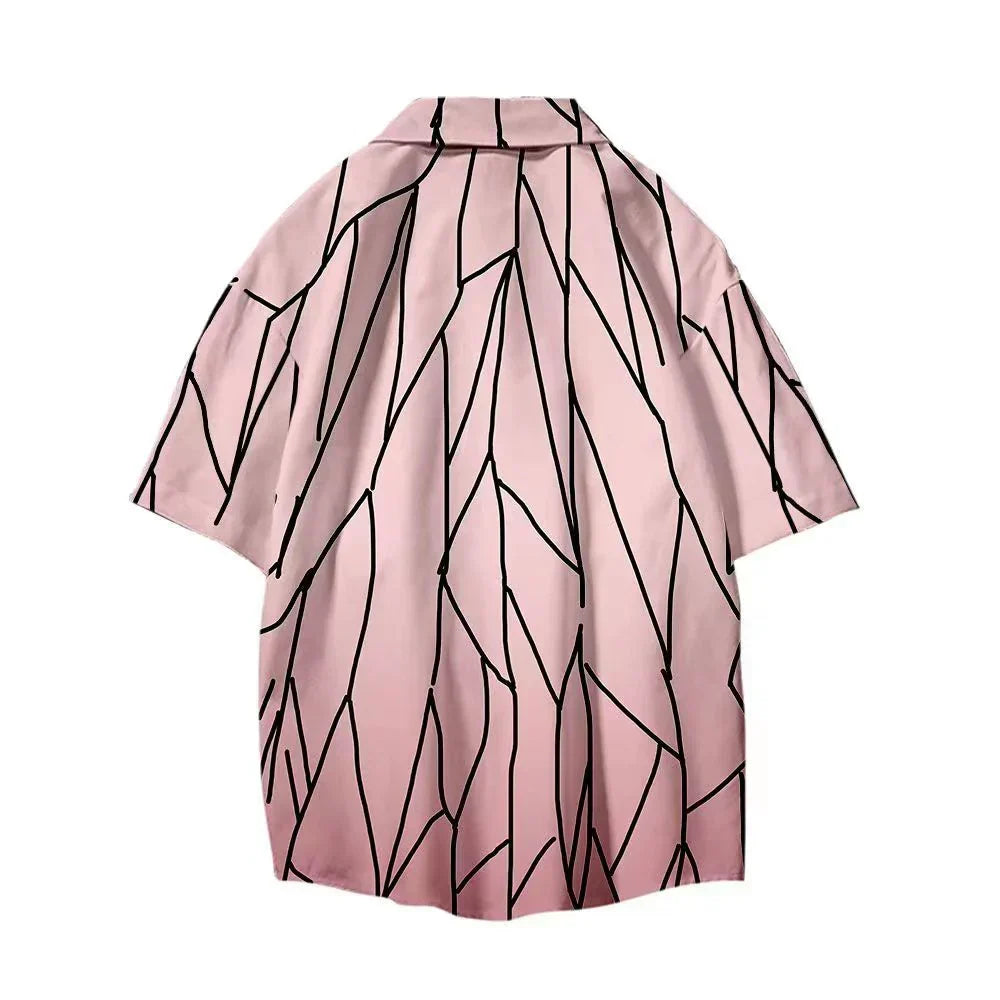 T-shirt Tanjirou/Nezuko, nouveauté été, coupe ample, chemise COS imprimée, tendance jeune décontractée, polyvalente