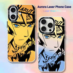 Naruto Sasuke Anime Phone Case, Graffiti Style Multi Character Shockproof Protective Case For iPhone All Models Anti-Scratch Soft TPU Cell Phone Cover