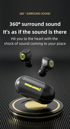 Marvel Iron Man Captain America TWS Earbuds, Avengers Bluetooth 5.3 Wireless Gaming Headphones