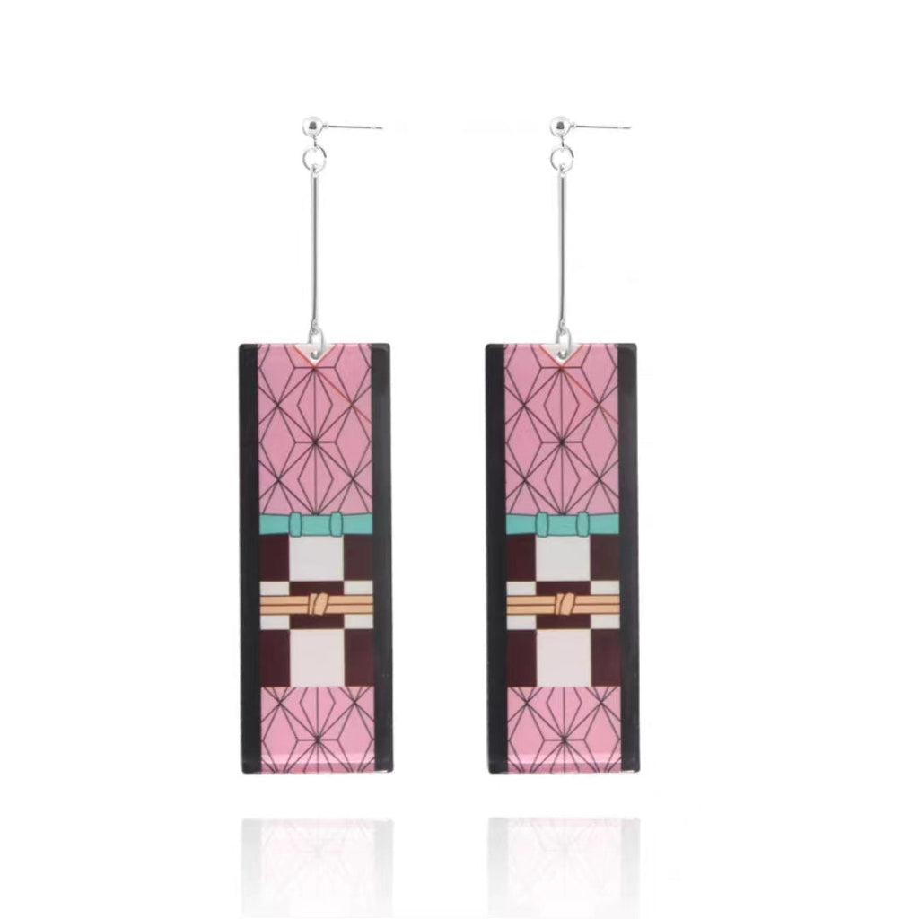 Magnifiques boucles d'oreilles Tanjirou/Nezuko pour un charme unique