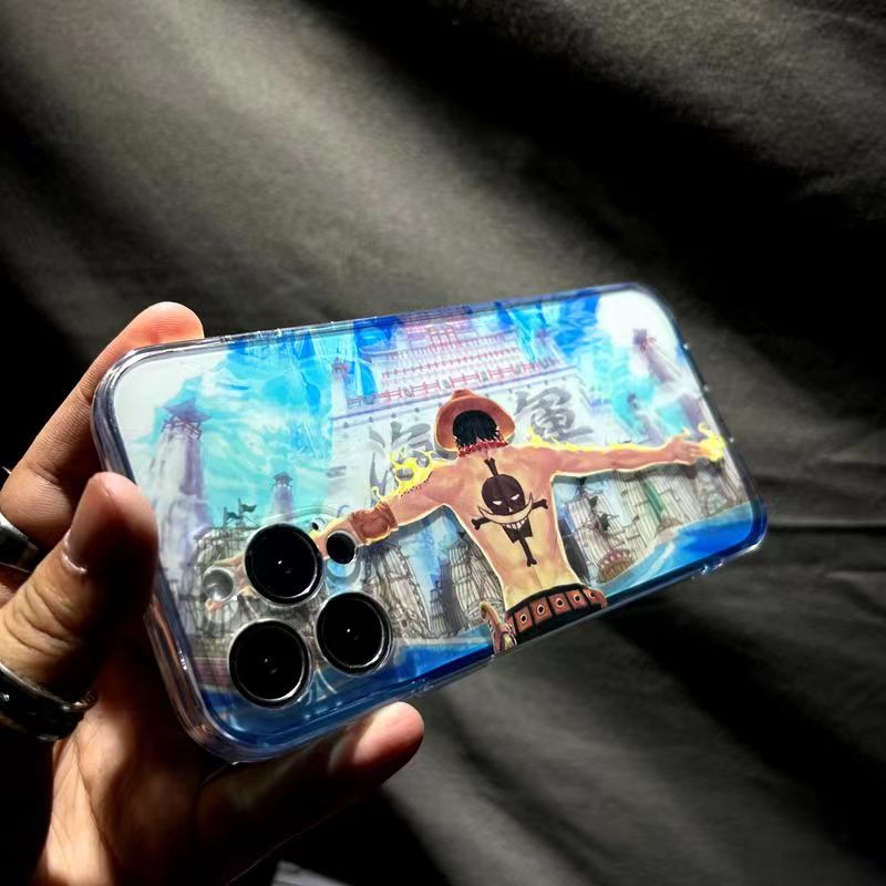 Coque de téléphone Luffy/Zoro en silicone antichoc pour iPhone