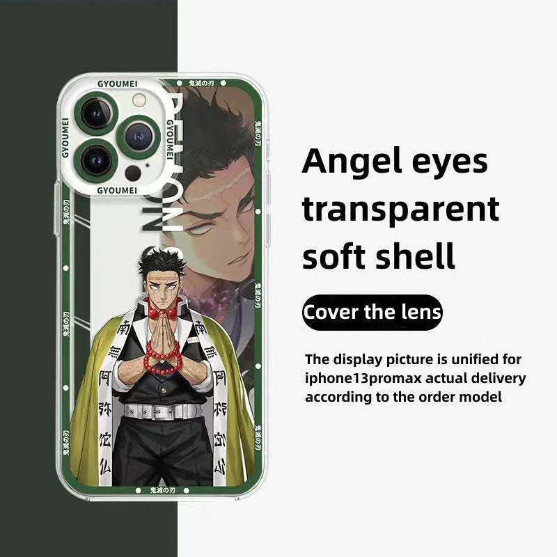 Coque de téléphone antichoc en silicone raffinée tendance Apple pour iPhone, Android Tanjirou/Nezuko
